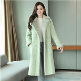 winter jacket women plus size clothing for women Warm Velvet Thicken Faux Suede Long Coats Parka Female Double Breasted Jacket