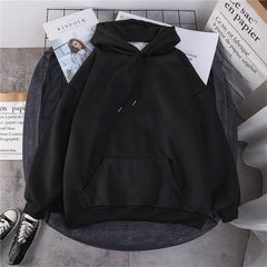 Jacket women solid color hoodies autumn winter imitation lamb wool korean loose plus velvet thick zipper sweatshirt tops