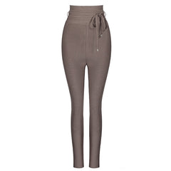 Pbong High Quality Black Grey Pink Rayon Bandage Pant Sexy Fashion Celebrity Pant