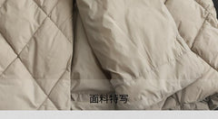 Winter New Arrivals Women's Cotton Coats Diamond Lattice Block Big Size Female Long Parkas Loose Lady Overcoats Clothes