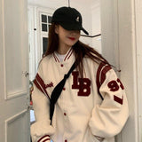 Spring Coat American Baseball Bomber Jacket Loose Retro Men Women Couples Tops Harajuku Plus Size Jackets Streetwear