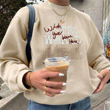 Women hoodie  Fashion oversized hoodie women Harajuku Pullover round neck long sleeve letter hoodie for women printing urban