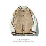 Women jacket coat Hip Hop Furry Bone Patchwork Color Block Jackets Ms Harajuku Streetwear Bomber garb Baseball Coats Unisex