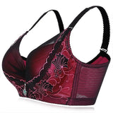 Women Bras Embroidered Plus Size Thin Women Adjustable Bra Comfortable Breathable Full Cup Underwear Lace Breast Women Bra