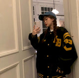 Jacket Women Jackets Oversized Baseball Punk Clothes Autumn/winter New Clothes Korean Students Thickened Plus Velvet Sweatshirt