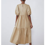 Pbong  mid size graduation outfit romantic style teen swag clean girl ideas 90s latina aestheticFandy Lokar Solid O Neck Dresses Women Fashion Asymmetrical Dress Women Elegant Poplin Dresses Female Ladies HW