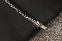 New  Summer Runway Designer Women Retro Butterfly Sleeveless Bow Tie Collar Ruffles Weave Striped Zipper Up Mini Dress