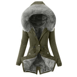 Winter Women Coat Ladies Fur Lining Coat Womens Winter Warm Thick Long Jacket Hooded Overcoat Fashion Parka Coat Jacket