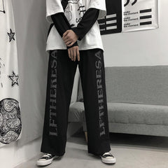 Pants Women Printed Leisure Chic Unisex Couples Trousers Harajuku Womens Loose Daily Setreetwear Hip-hop Ins Retro New Ulzzang