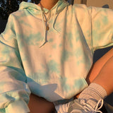 women Sweatshirt dyeing Fashion harajuku plus size Hoodies oversize loose korean Print tops Pullovers Streetwear Women Clothes