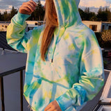 women Sweatshirt dyeing Fashion harajuku plus size Hoodies oversize loose korean Print tops Pullovers Streetwear Women Clothes