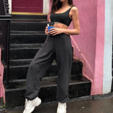 Rockmore Harajuku Joggers Wide Leg SweatPants Women Trousers Plus Size High Waist Pants Streetwear Korean Casual Pant Femme Fall