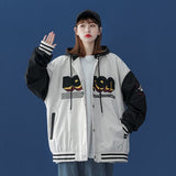 Pbong Women jacket retro embroidery baseball uniform new Korean version ins street loose jacket jacket couple men and women wear