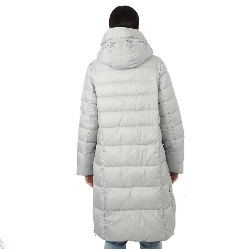 women's long down jacket parka outwear with hood quilted coat female plus size cotton quality warm clothes outwear 11153