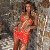 3 Pcs Printed Bikini Set High Waist Swimwear Women Sexy Bathing Suit Biquini Push Up Swimsuit Women's Bikinis Beach Wear Pbong mid size graduation outfit romantic style teen swag clean girl ideas 90s latina aesthetic