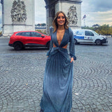 Pbong mid size graduation outfit romantic style teen swag clean girl ideas 90s latina aestheticSexy V-Neck Backless Hollow Out Dress Summer Women Lantern Sleeve Club Party Long Maxi Dresses Tunic Beach Cover Up A916