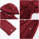 Trench Coat For Women New Autumn Fashion Long Sleeve Plus Size Overcoat Female Casual Outwear Loose Hooded Windbreaker