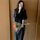 Vintage Evening Shirt Dresses for Women Party Fashion High Waist Korean Lace Up Long Woman Dress Elegant Autumn Vestidos