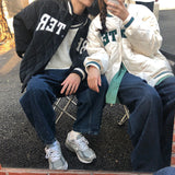 Winter Student Quilted Baseball Uniform Jacket Women Jackets Harajuku Style Loose Padded Couple Padded Tops Female Trend Coat