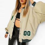 Spring And Autumn Vibe Style Baseball Uniform New Bomber Jacket For Women Fashion Retro Clothes Streetwear Oversized Coat