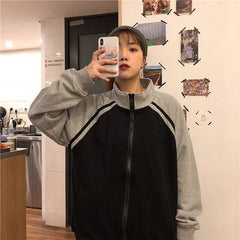 Hip Hop Baseball Uniform Flocking Printed Jacket Streetwear Loose Patchwork Jacket Men's Tops Women's Jackets Oversized Jackets