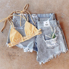 Summer Sexy Bikini Set Vintage Striped Push Up High Waist Swim Wear Bathing Suit Women Swimsuit Biquini Brazilian Bikinis  Pbong mid size graduation outfit romantic style teen swag clean girl ideas 90s latina aesthetic