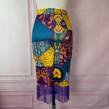 Pbong mid size graduation outfit romantic style teen swag clean girl ideas 90s latina aestheticWomen Summer Print Skirt Vintage Floral African Fashion High Waist Tassel Classy Modest Elegant Retro Jupes Falads Drop Shipping