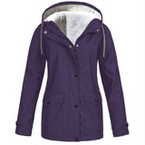 Women Jackets Winter Autumn Ladies Hooded Outdoor Raincoat Zipper Windbreaker Waterproof Outwear S-5XL Mujer Coat