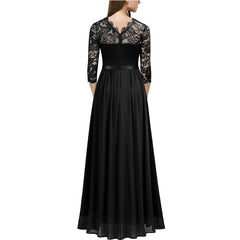 Pbong mid size graduation outfit romantic style teen swag clean girl ideas 90s latina aesthetic Summer Vintage Sexy Lace Women Party Long Dress Elegant Embroidered Hollow Out Chiffon Maxi Dresses Lady Chic Dress