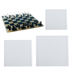 Chess Kit Epoxy Resin Silicone Molds International Chess Pieces Checkers Checkerboard UV Crystal Mould For Diy mold tools