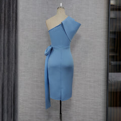 Women Pink Dress One Shoulder with Bowtie Waist Belt Party Christmas Elegant Slim Birthday African Event Celebrate Occasion New Pbong mid size graduation outfit romantic style teen swag clean girl ideas 90s latina aesthetic