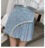 New High Quality Women Autumn Winter 3 Piece Sets Lady Fashion Elegant Slim Coat Skirt Shirt Three-piece Suit Tweed Sets