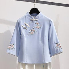 Chinese Style Hooded Stitching Vestido Cheongsam Embroidery Sweatshirt Dress Spring Autumn Women Buckle Thick Harajuku Dresses