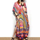 Pbong mid size graduation outfit romantic style teen swag clean girl ideas 90s latina aestheticMoroccan Kaftan Bohemian Printed Summer Dress Long Tunic Women Plus Size Beach Wear Swim Suit Cover Up Robe de plage