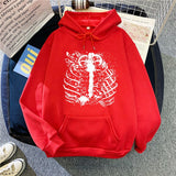 Women's Harajuku Streetwear Gothic Skull Print Pullover Punk Style Sweatshirt Oversized Hoodie Ladies Retro Hoodie clothes