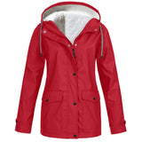 Women Jackets Winter Autumn Ladies Hooded Outdoor Raincoat Zipper Windbreaker Waterproof Outwear S-5XL Mujer Coat