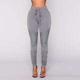 New Autumn Women's Fashion Slim Fit Long Pants Draped Trousers Drawstring Skinny Sweatpants Pockets Fake Zippers Style Pants  Pbong mid size graduation outfit romantic style teen swag clean girl ideas 90s latina aesthetic