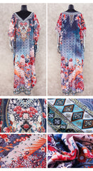 Pbong mid size graduation outfit romantic style teen swag clean girl ideas 90s latina aestheticMoroccan Kaftan Bohemian Printed Summer Dress Long Tunic Women Plus Size Beach Wear Swim Suit Cover Up Robe de plage