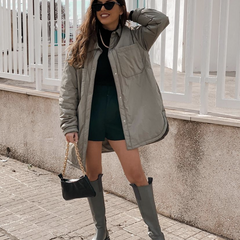 Spring Casual Woman Loose Long Basic Pocket Shirt Coats Female Fashion Oversized Light Jacket Ladies Solid Color Outwear
