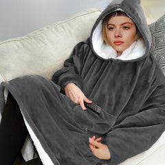 Oversized Hoodies Sweatshirt Women Winter Hoodies Fleece Giant TV Blanket With Sleeves Oversize Women Hoody Sweatshirts DROP