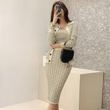 Korean Knitting 3 Pieces Set Women Knitted Sling + Cardigan And Pencil Skirts Casual Simple Office Lady Skirt Suit