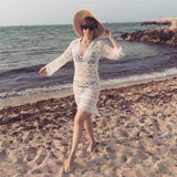 Pbong mid size graduation outfit romantic style teen swag clean girl ideas 90s latina aestheticNew Arrivals Sexy Beach Cover up Crochet White Swimwear Dress Ladies Bathing Suit Cover ups Beach Tunic Saida de Praia #A33