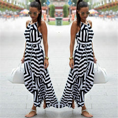 Pbong mid size graduation outfit romantic style teen swag clean girl ideas 90s latina aesthetic freaknik tomboy swaggy goingSummer Maxi Long Dress New Fashion Women Sexy Boho Striped Sleeveless Beach Style Strap Sundress Vestidos For Female Bigsweety