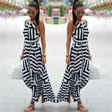 Pbong mid size graduation outfit romantic style teen swag clean girl ideas 90s latina aesthetic freaknik tomboy swaggy goingSummer Maxi Long Dress New Fashion Women Sexy Boho Striped Sleeveless Beach Style Strap Sundress Vestidos For Female Bigsweety