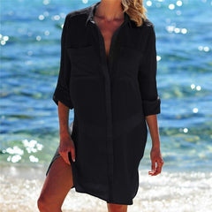 Chiffon Beach Cover up Saida de Praia Beach dress plus size Swimwear kaftan Bikini cover up Bathing suit Cover ups Tunics