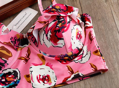 Melphieer High Waist Bikini Set Biquini Plus Size Swimwear Women 3XL Print Swimsuit Bandage Bathing Swimming Suit Bikinis