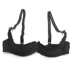 GERRITA Sexy Women Lace Simple Solid Bra V-neck Unbuttoned Women's Push Up 2cm Bra lingerie Sponge Breast Bra Sleep Underwear