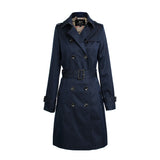 Autumn New High Fashion Brand Woman Classic Double Breasted Trench Coat Waterproof Raincoat Business Outerwear