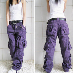 Free Shipping  New Arrival Fashion Hip Hop Loose Pants Jeans Baggy Cargo Pants For Women