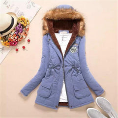 Long Parkas Female Womens Winter Jacket Coat Thick Cotton Warm Jacket Womens Outwear Parkas Plus Size Fur Coat